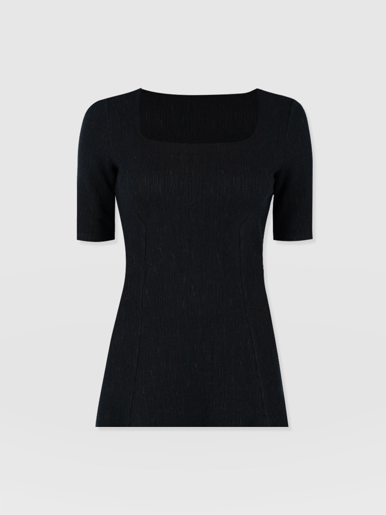 Akia Short Sleeve Tee - Black Textured - Women's T-Shirts | Saint + Sofia® USA